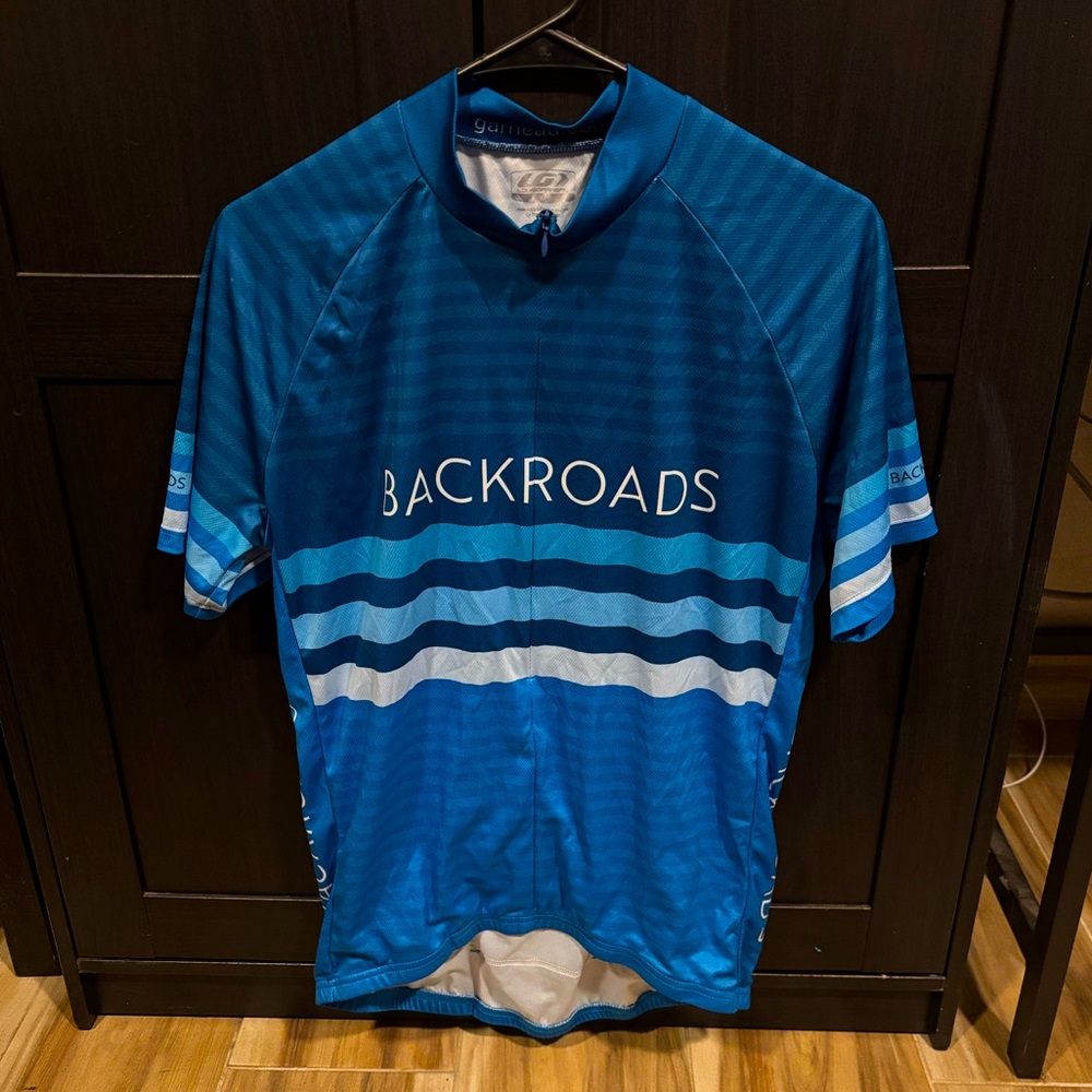 Louis Garneau Men's Blue Short Sleeve Cycling Jersey Size M